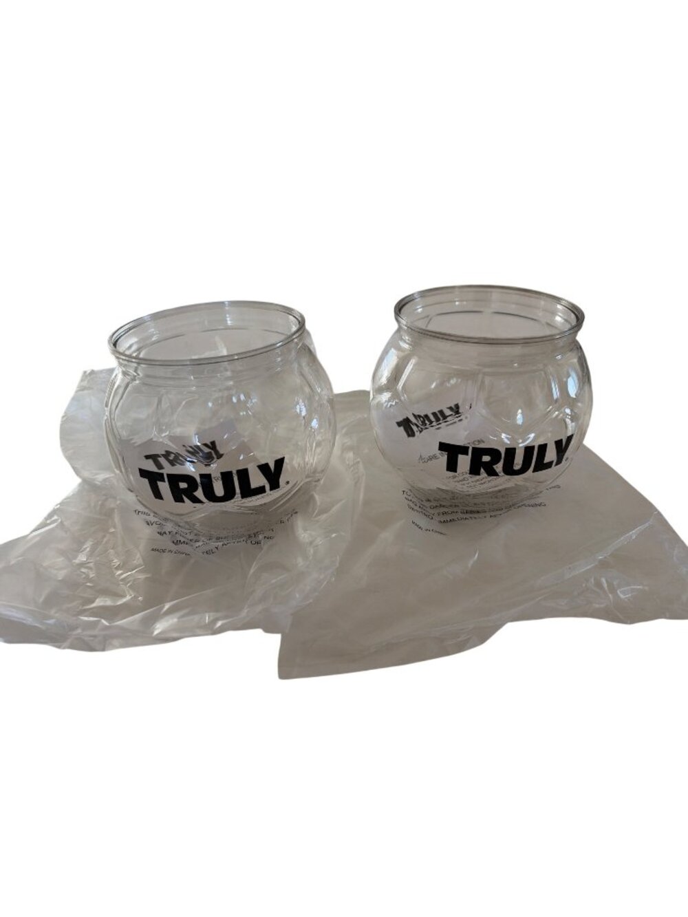 Truly Clear Fish Bowl Glasses For Cold Beverages - Set Of 2
